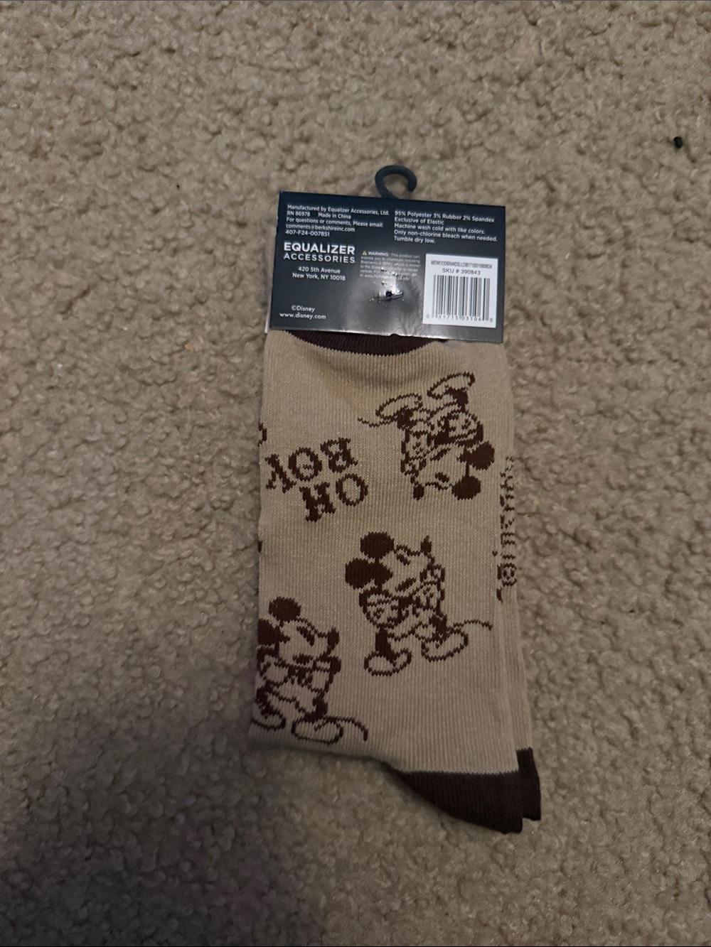 Disney Beige and Brown Novelty Socks